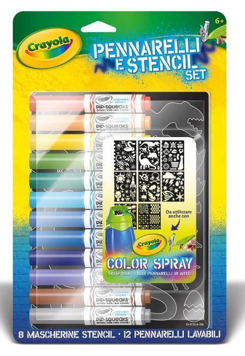 Ricarica Color Spray Pennarelli &Stencil Set - Boy Crayola (distr. Binney & Smith)