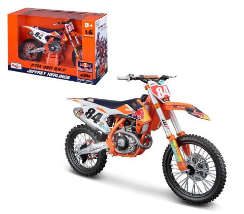 1/6 Red Bull KTM Supercross SX450 2018 #84 Jeffrey Herlings maisto