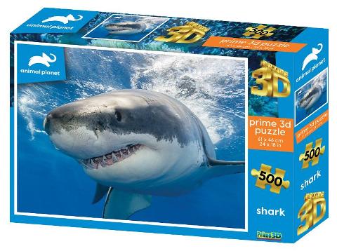 PUZZLE 3D DISCOVERY Great White Shark 500pc prime-3d