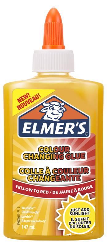 ELMER's Colla Liquida CambiaColore dal GIALLO al ROSSO esponendola al sole/calore Flacone da 147 ml Elmer's (distr. Neweel)