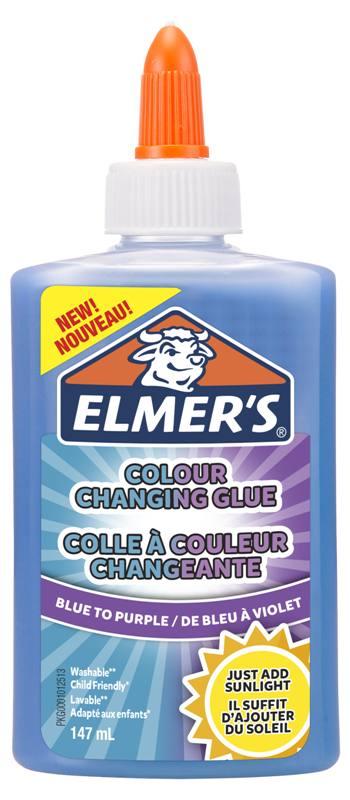 ELMER's Colla Liquida CambiaColore dal BLU al VIOLA esponendola al sole/calore Flacone da 147 ml Elmer's (distr. Neweel)