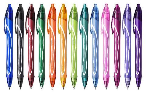 Penna a gel ricaricabile tratto medio 0,7 con grip - colori assortiti bic