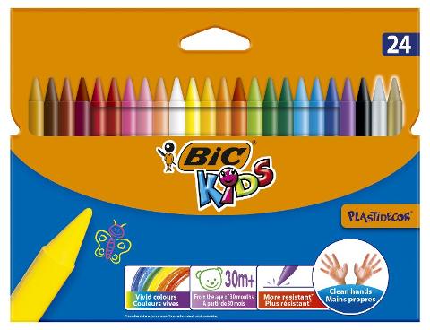 CERA PLASTIDECOR BIC KIDS 24 PEZZI bic