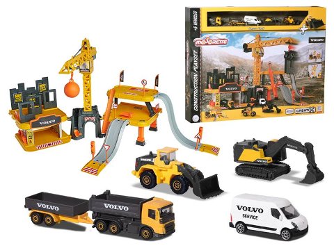 Majorette Creatix Construction Volvo Playset con 5 veicoli Simba