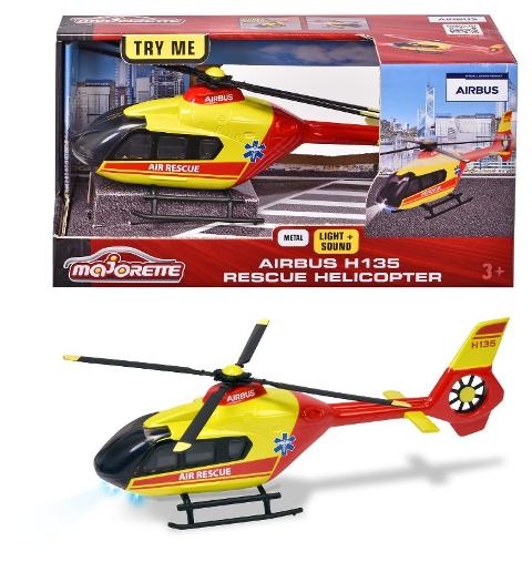 Majorette Grand Series Airbus H135 Elicottero Soccorso, luci e suoni cm.26 pale rotanti, luci e suoni Simba