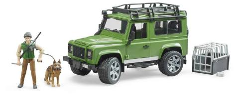 Land Rover Defender Station Wagon con forestale e cane bruder