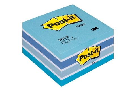 cubo da 450 foglietti Post-It colori azzurri 76x76 3m