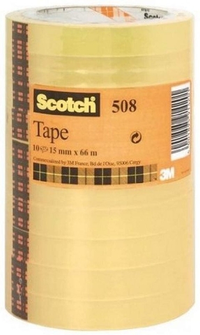 Nastro trasparente Scotch 508, 10 rotoli, 15 mm x 66 m 3m