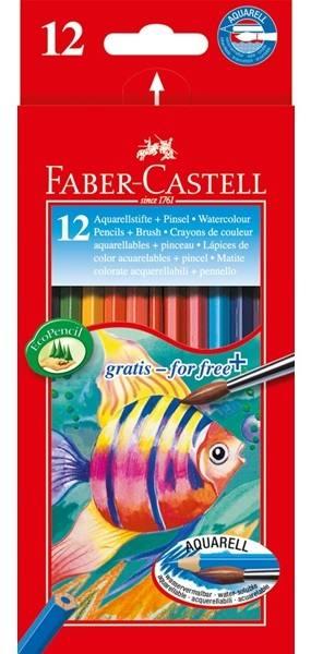 Matite Colorate Acq.+pennello Ast. 12 faber-castell