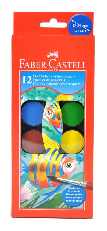 Astuccio 12 acquerelli con pennello faber-castell