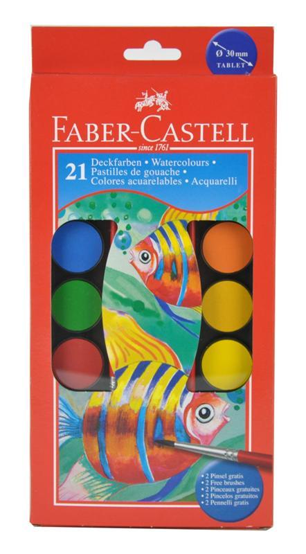 Acquerelli cf. 21 godets di colori +penn faber-castell