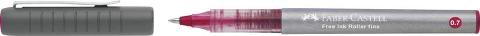 PENNA ROLLER FREE INK punta FINE 0.7mm colore ROSSO SCURO faber-castell