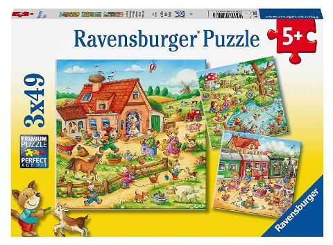 Puzzle 3x49 pz Vacanze in campagna ravensburger