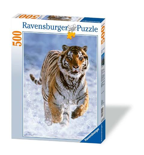 Puzzle 500 pz Tigre sulla neve ravensburger