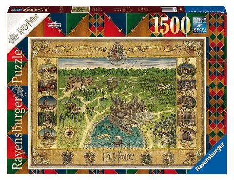 Puzzle 1500 pz Harry Potter Mappa di Hogwarts ravensburger