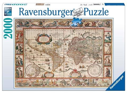 Puzzle 2000 pz Mappamondo 1650 ravensburger