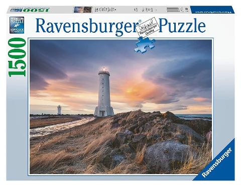 Puzzle 1500 pz Cielo magico sopra il faro Akranes, Islanda ravensburger