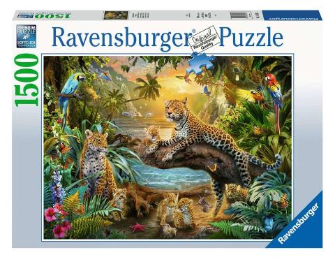 Puzzle 1500 pz Leopardi nella giungla ravensburger