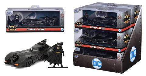 Batman Batmobile del 1989 in scala 1:32 con personaggio di Batman in die-cast Simba