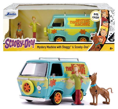 Scooby-Doo Mystery Machine in scala 1:24 die-cast con personaggi di Scooby e Shaggy Simba