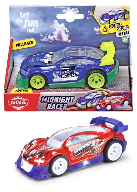 Midnight Racers cm.14 pullback, luci e suoni, corpo in metallo Simba