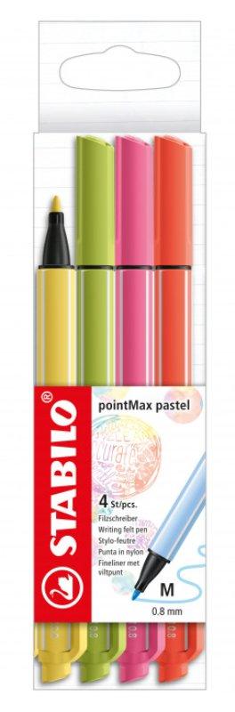 STABILO pointMax astuccio in cartone da 4 colori ass (pastel nuovi) stabilo