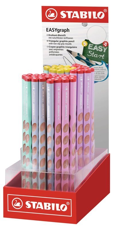 STABILO EASYgraph Pastel espositore da 60 matite HB ( 40 per dx e 20 per sx) stabilo
