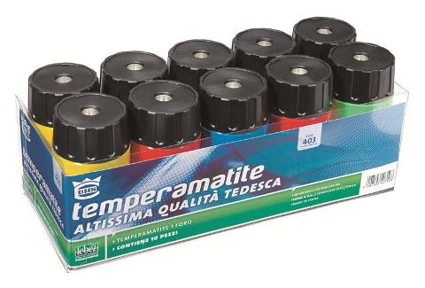 Temperamatite in metallo 1 foro c/corpo in plastica lebez