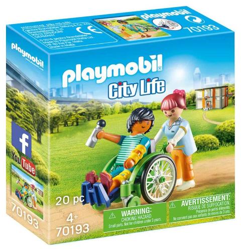 PAZIENTE CON SEDIA A ROTELLE playmobil