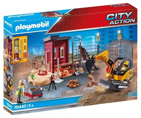 MINI ESCAVATORE CON CANTIERE playmobil