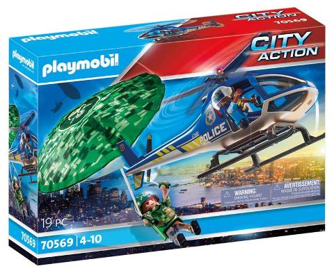 ELICOTTERO DELLA POLIZIA E FUGGITIVO playmobil