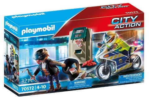 POLIZIOTTO IN MOTO E LADRO playmobil