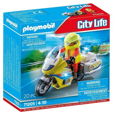 SOCCORRITORE CON MOTO playmobil