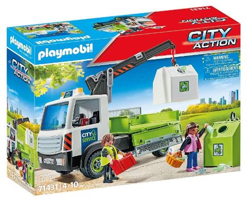 CAMION TRASPORTO CONTENITORI RIFIUTI playmobil