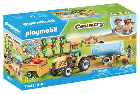 Trattore con rimorchio e cisterna playmobil