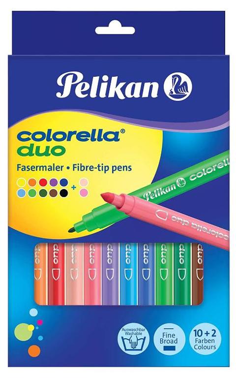 BLISTER 10 + 2 PENNARELLI COLORELLA DUO pelikan