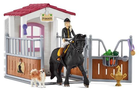 BOX PER CAVALLI CON TORI E IL SUO CAVALLO PRINCIPESSA (HORSE CLUB) Schleich
