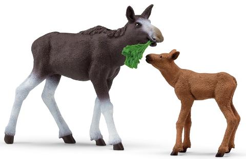 FEMMINA DI ALCE CON CUCCIOLO (serie Wild Life Animali Selvaggi - price unit. P) Schleich