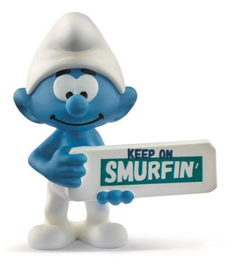 Puffo con cartello (the SMURFS - Price red) Schleich