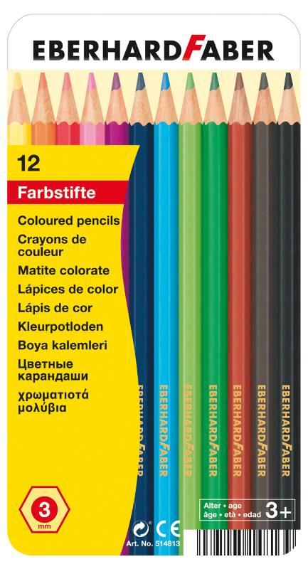 Astuccio in metallo con 12 matite colorate esagonali - diametro mina 3mm faber-castell