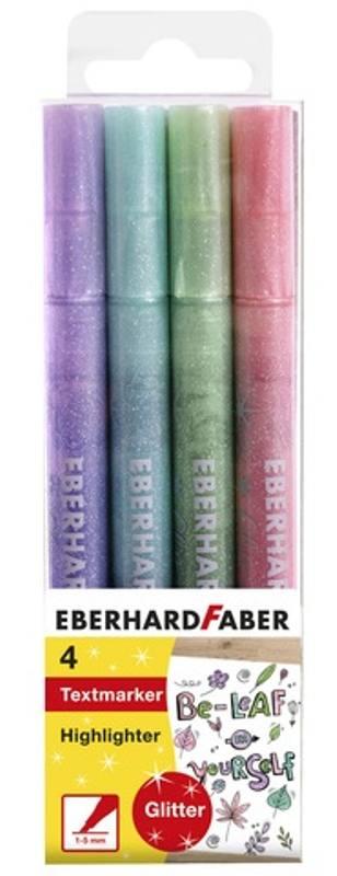 Evidenziatori glitter pastel 4x bustina faber-castell