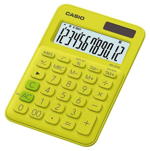 CALCOLATRICE 12 CIFRE COLORE GIALLO casio