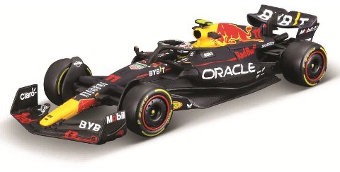 1/43 RACE - Red Bull Racing RB19 (2023) (w/ helmet) #11 (Sergio Pe'rez) bburago