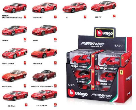 1/43 COLLEZIONE FERRARI R&P bburago