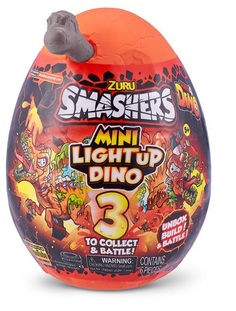 SMASHERS Mini Light-Up Dino S4,6pcs/PDQ Zuru