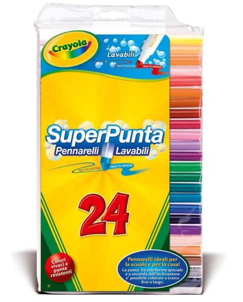 24 PENNARELLI SUPERPUNTA LAVABILI Crayola (distr. Binney & Smith)