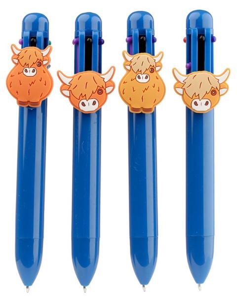 Penna Multicolore (6 Colori) Bue Scozzese Puckator SRL