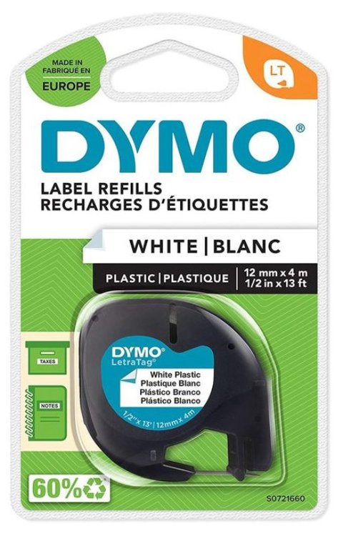 NASTRO DYMO LETRATAG 912010 BIANCO 12mmx4mt PLASTICA Esselte Business