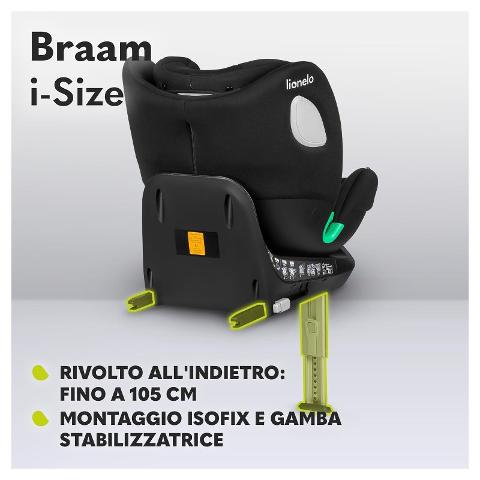 Car seat Braam 40-150cm (LO-BRAAM-I-SIZE-BLACK-CARBON) BrandLine Group SPZOO (Lionelo)