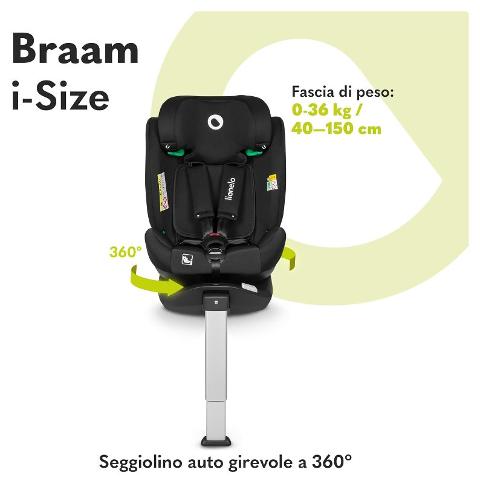Car seat Braam 40-150cm (LO-BRAAM-I-SIZE-BLACK-CARBON) BrandLine Group SPZOO (Lionelo)